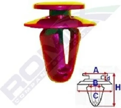 Produktbild von ROMIX Clip C60138 8 5mm 20mm