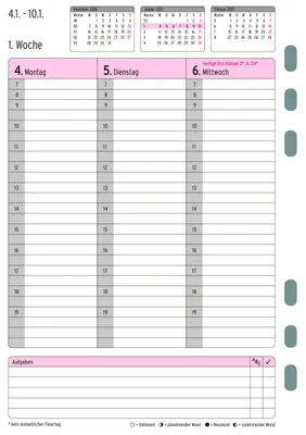 Produktbild von Chronoplan Wochenplan A5 2027 1 Woche/2 Seiten in Spalten