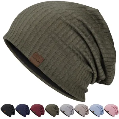 Zdjęcie produktu dla Czapka typu beanie, luźna, dla dorosłych, uniseks, kolor: oliwkowy