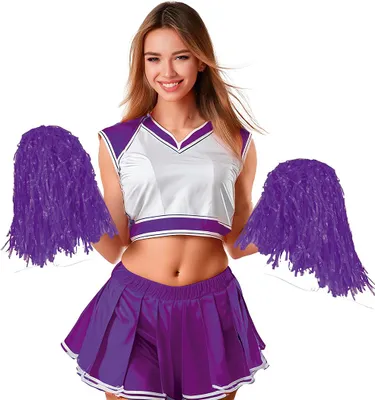 Immagine prodotto di Accessorio sportivo per costume da cheerleader di carnevale per evento sportivo ritmico per adulti, colore: viola