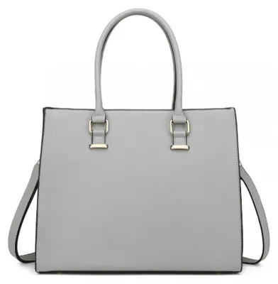 Produktbild von Große graue Damenhandtasche für die Arbeit, für 14-Zoll-Laptops – Magrit