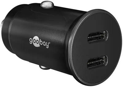 Obrázok produktu pre Goobay 59705 Duálna rýchlonabíjačka do auta USB-C™ PD (Power Delivery) 30 W (12/24 V) vhodná pre zariadenia s USB-C™ (Power Delivery), ako je iPhone 12