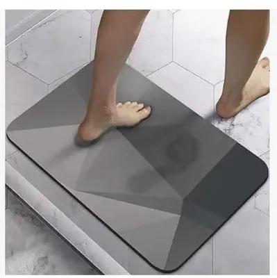 Image de Omgoods - Tapis de bain antidérapant, motif géométrique, 40 x 60 cm