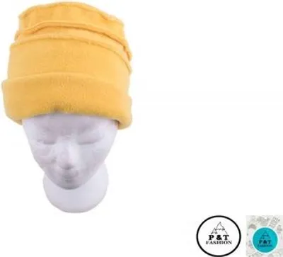 Produktbild von P&T Damen Winterhut - Polarfleece Mütze - Ocker - Größe 58