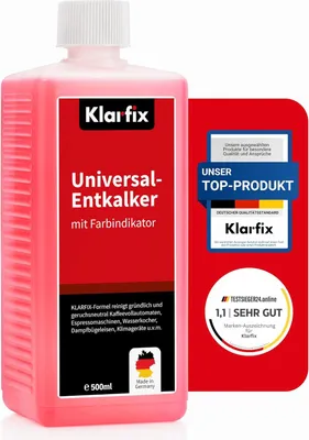 Produktbild von Universal-Entkalker mit Farbindikator | Hochwirksamer Entkalker für alle Haushaltsgeräte mit Wasserkontakt mit Farbindikator | Universell einsetzbar und materialschonend (1x 500 ml)