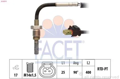 Produktbild von FACET 22.0215 Abgastemperatursensor passend für MERCEDES-BENZ C-Klasse Limousine (W204) M14x1,5