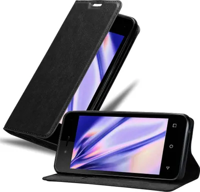 Obrázok produktu pre Cadorabo kryt pre WIKO SUNNY 3 MINI ochranný kryt v čiernej farbe puzdro na mobilný telefón kryt magnetické zatváranie