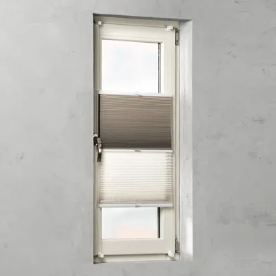 Produktbild von SOLUNA Doppelplissee mit Seitenverspannung, leinen/beige, 100x130 cm