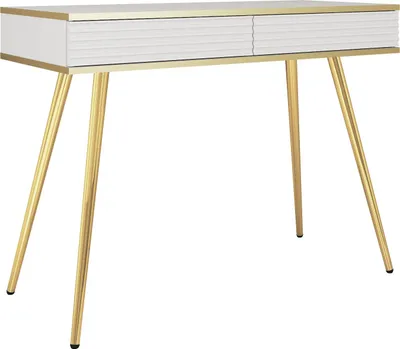 Produktbild von Masseno Schminktisch VENEZIA Kosmetiktisch mit 2 Schubladen, Weiß