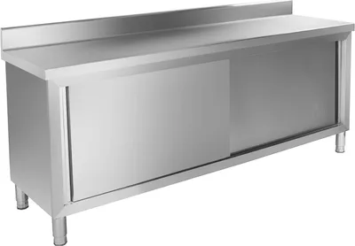 Obrázek produktu pro Expondo Royal Catering Nerezová pracovní skříň – ECO – 200 x 60 cm – 160 kg – horní hrana –