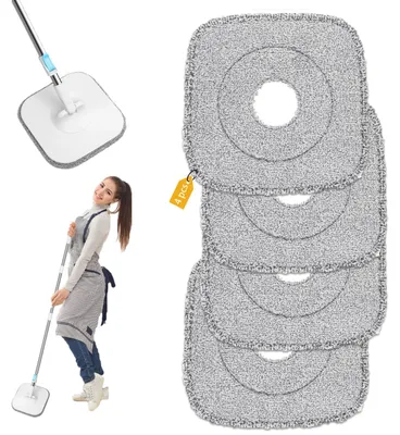Productafbeelding van Microvezel vervangpads - set van 4 - voor vloerwissers - 22x22 cm