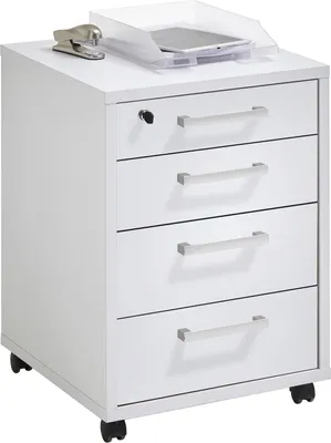 Image de Rollcontainer >CALVIA 4< in Brillantweiß - 48x65,5x49,5cm (BxHxT)