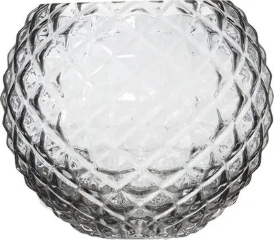 Produktbild von Wikholmform Rutan Vase aus Glas in Rauchfarbe – vielseitig als Vase oder Laterne nutzbar, 12,5x16,5cm