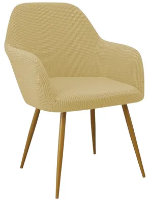 Obrázek produktu pro Solidchoice - Potahy na židle - Jacquard, elastické, žluté, 2 kusy