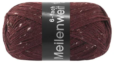 Produktbild von Lana Grossa - Meilenweit 6-fach 150g Tweed 9684 burgund