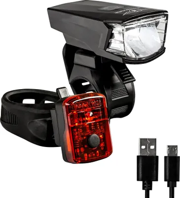 Produktbild von Zündapp ZA.K.15 LED Beleuchtungsset StVZO Fahrradlicht Fahrrad Akku Lampenset