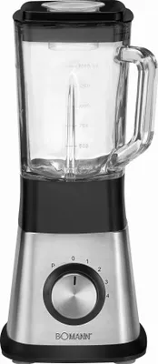 A studio shot of a Bomann blender against a white background.
