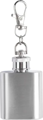 Imagen del producto de Mini botella de whisky para hombre y mujer, de 1 onza, fabricada en acero inoxidable. Botella portátil ideal para llevar ContiGo!. Regalo perfecto para senderismo, viajes, camping y pesca. Color: plateado