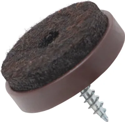 Produktbild von Adsamm® | 32 x Filzgleiter mit Schraube | Ø 28 mm | Braun | rund | Möbelgleiter zum Schrauben in  von Adsamm®