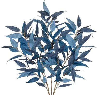 Immagine prodotto di Rami di eucalipto artificiali da 100 cm, blu, con foglie decorative per vaso