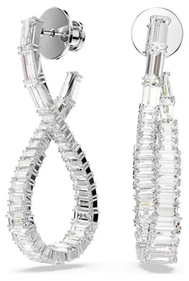 Produktbild von Swarovski Damen Drop Ohrhänger Weiß Rhodiniert HYPERBOLA Unendlichkeit 5677628
