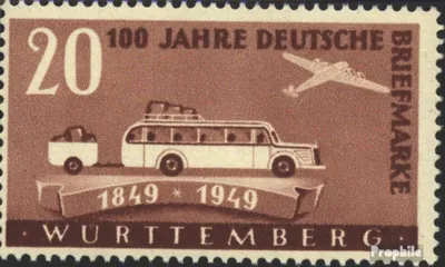 Produktbild von Briefmarken Franz. Zone-Württemberg 1949 Mi 50 gestempelt 100 J.Briefmarken