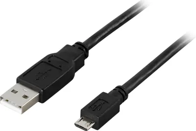 Obrázek produktu pro Deltaco USB-299S, 0,25 m, USB A, USB A/Micro-USB B, USB 2.0, 0,48 Gbit/s, Černá