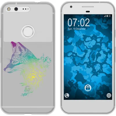 Produktbild von PhoneNatic Case kompatibel mit Google Pixel XL Silikon-Hülle Floral Fuchs M1-4