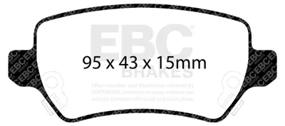Obrázok produktu pre EBC Sada brzdových doštičiek REDSTUFF Zadná