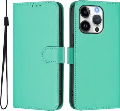 Produktbild von Mobigear Urban Wallet iPhone 16 Pro Hülle Klapphülle Geldbörse - Grün