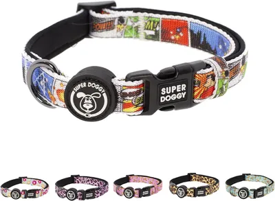 Produktbild von Verstellbare Hundehalsband, gepolstert, 40-65 cm, für kleine, mittelgroße und große Hunde
