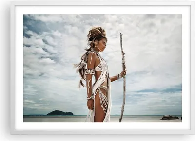 Produktbild von Gerahmtes Poster - Weißer Rahmen - Brennen Mann Frau - 70x50 cm - Wand Bild - Wanddeko - Wandbilder - Kunstposter - Wandposter - Bilderrahmen - Bilder - Kunstdruck - Wandbild - P2WAA70x50-4275