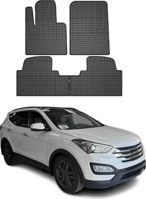 Immagine prodotto di 2015-2018 Hyundai Santa Fe Fußmatten Gummi Schwarz 4 tlg