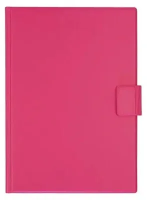 Produktbild von Notizbuch A5 kariert mit Klettverschluss, Rosa