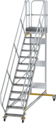 Produktbild von MUNK Plattformtreppe fahrbar 45° Stufenbreite 600mm 13 Stufen