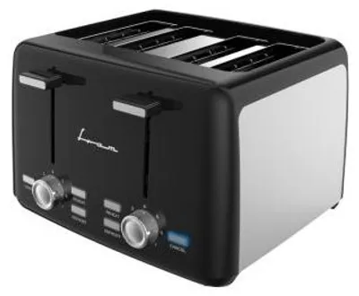 Obrázek produktu pro Opekač chleba FRAM FTP-1574SSBK, 1500 W, kapacita 4 plátky, 7 úrovní opečení, vyjímatelná podnos na drobečky, Černá/Nerezová ocel
