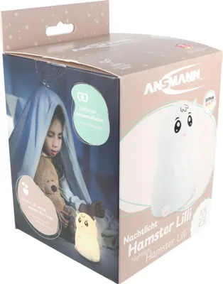 Produktbild von Ansmann LED-Nachtlicht Hamster Lilli, Silikonnachtlicht, mobiles Nachtlicht, wiederaufladbar