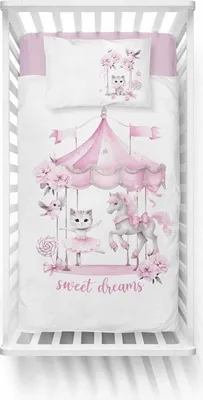 Produktbild von Bettwäsche, Kinderbettwäsche, Baumwolle 100x135 5510b Ballerina-Kätzchen