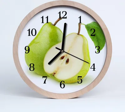 Produktbild von Holzuhr 30fi cm wanduhr - Birnen Frucht