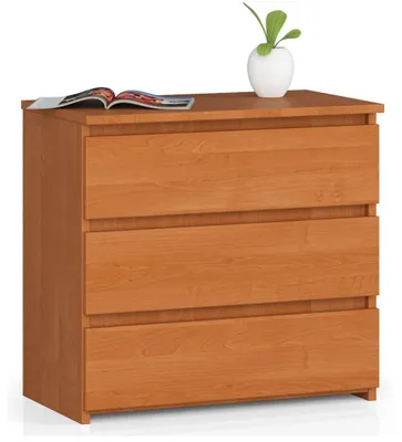 Produktbild von Nachttisch Kommode Schlafzimmer Wohnzimmer Nachtkommode CL3  mit 3 Schubladen B60 x H57 x T35 cm Erle