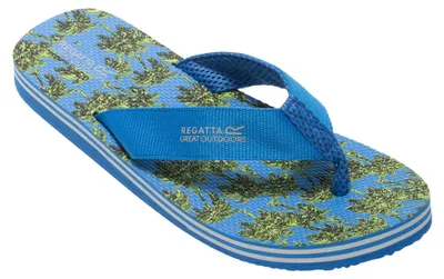 Productafbeelding van Regatta heren slippers Rico RG3460 (maat 43 EU) (felgroen/sonicblauw)
