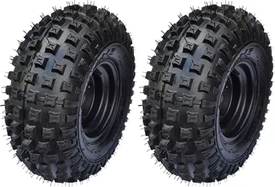Produktbild von Quadreifen Quad ATV Komplettrad Ersatzreifen 2er Set 16x8-7 Noppen 3-Loch Felge