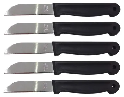 Produktbild von Obstmesser 5er-Set Schälmesser Gemüsemesser Küchenmesser Messerset rostfrei, Farbe:schwarz