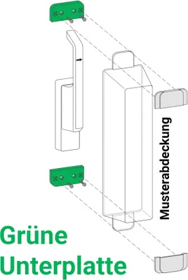 Produktbild von GfS Unterplatte zur Befestigung der Fluchttürhauben Typ E, F, S, D2, K