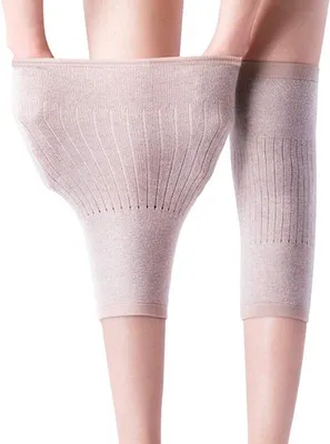 Produktbild von Kniebeschermers für Frauen, antislip-Kniebeutel, dicke Kaschmir-Kniebeutel für Arthrose, Volleyball, Laufen, Tanzen und Fußball.