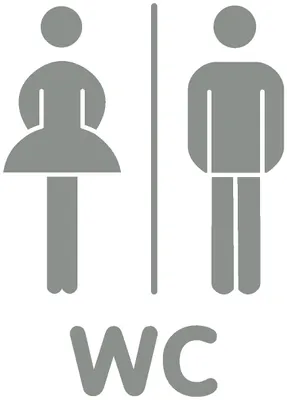 Productafbeelding van Deurplaat en muurstickers - Zelfklevend - Voor decoratie - Middelgrijs, 14 x 20 cm