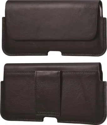 Produktbild von Coverup Universelle Smartphone Hülle aus Leder mit Gürtelclip - 6,7 Zoll - Schwarz