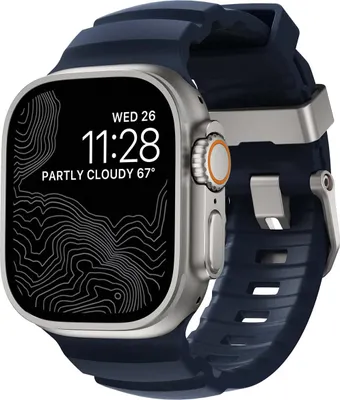 Image de Bracelet Nomad Rocky Point Apple Watch 46mm Bleu/Argenté