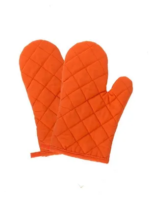 Productafbeelding van Ovenwanten, 1 paar, hittebestendig, antislip, keukenwanten, oranje, polyester, katoen