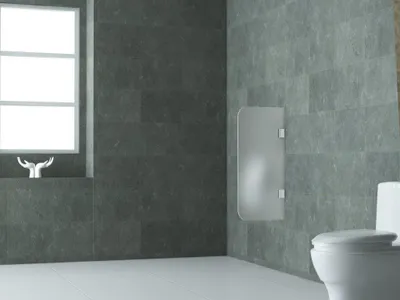 Produktbild von Glas Urinaltrennwand (Milchglas)